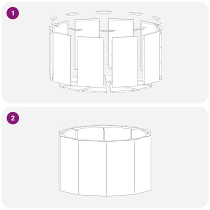Кашпа Бяло 60 x 60 x 35 cm Стомана