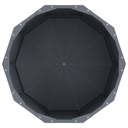 Кашпа Антрацит 60 x 60 x 35 cm Стомана