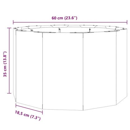 Кашпа Маслинено зелено 60 x 60 x 35 cm Стомана