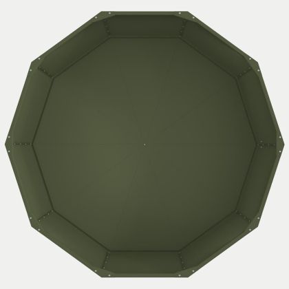 Кашпа Маслинено зелено 120 x 120 x 50 см Стомана