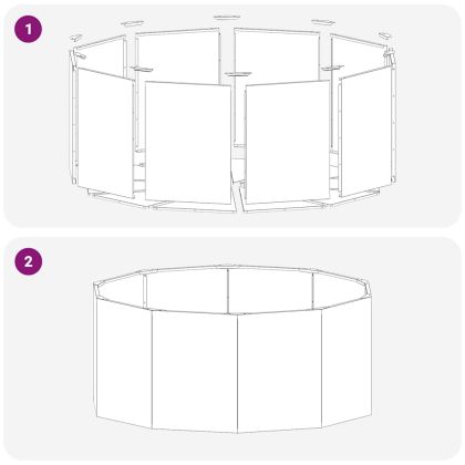 Кашпа Сребрист 120 x 120 x 50 см Галванизирана стомана
