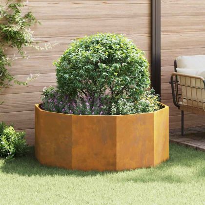 Кашпа Ръждясало 120 x 120 x 50 см Патинираща стомана