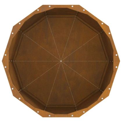 Кашпа Ръждясало 60 x 60 x 50 см Патинираща стомана