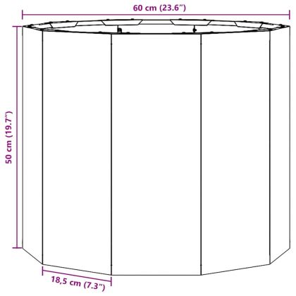 Кашпа Ръждясало 60 x 60 x 50 см Патинираща стомана