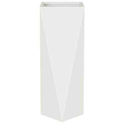 Кашпа 2 pcs Бяло 30 x 30 x 75 см Стомана