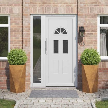 Кашпа 2 pcs Ръждясало 40 x 40 x 75 cm Патинираща стомана