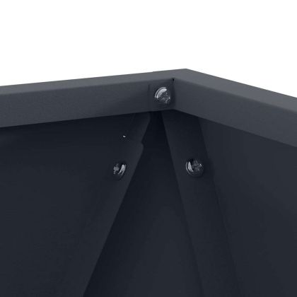 Кашпа 2 pcs Антрацит 30 x 30 x 30 cm Стомана