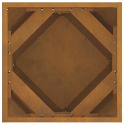 Кашпа 2 pcs Ръждясало 40 x 40 x 40 cm Патинираща стомана
