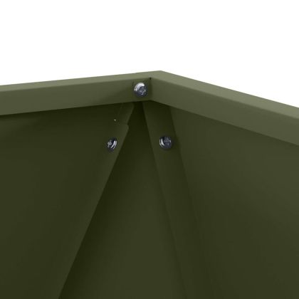 Кашпа 2 pcs Маслинено зелено 50 x 50 x 50 cm Стомана