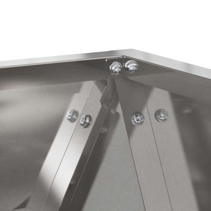 Кашпа Сребрист 50 x 50 x 50 cm Неръждаема стомана