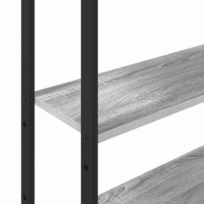 Шкаф за книги Сив Сонома 60 x 24 x 161 см Инженерно дърво