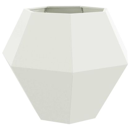 Кашпа 2 pcs Бяло 100 x 100 x 80 см Стомана