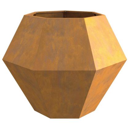 Кашпа 2 pcs Ръждясало 100 x 100 x 80 см Патинираща стомана