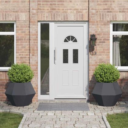 Кашпа 2 pcs Антрацит 75 x 75 x 60 см Стомана