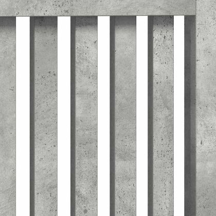 Калъф за радиатор Циментено сиво 152 x 19 x 81,5 cm