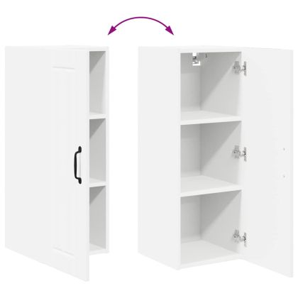 Горен кухненски шкаф Бяло 30 x 31 x 80 см Инженерно дърво