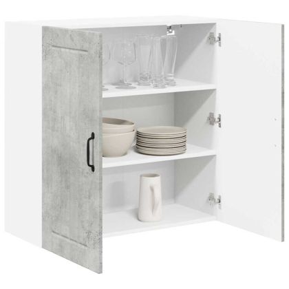 Кухненски шкаф Циментено сиво 80 x 31 x 80 см Инженерно дърво