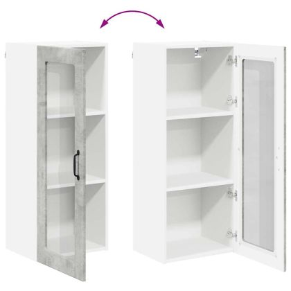 Кухненски шкаф Циментено сиво 40 x 31 x 100 см Инженерно дърво