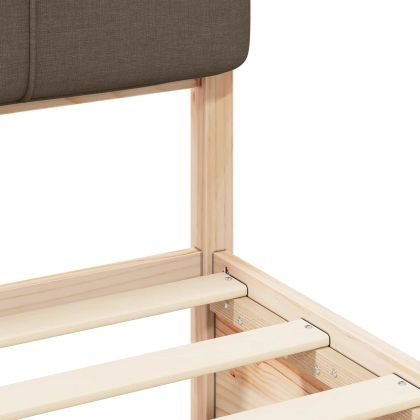 Леглова рамка с тапицирана гръбна част Таупе 180 x 200 cm