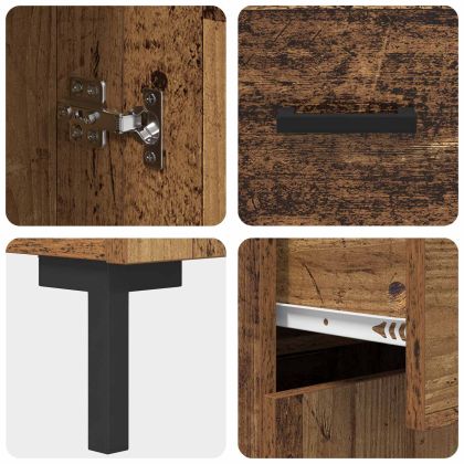 Висок шкаф Старо дърво 69,5 x 34 x 180 см Инженерно дърво