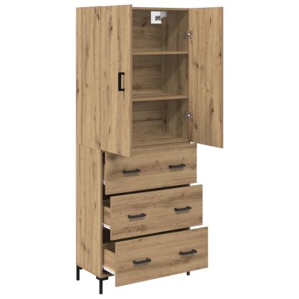 Висок шкаф с чекмедже Дъб 69,5 x 34 x 180 см Инженерно дърво