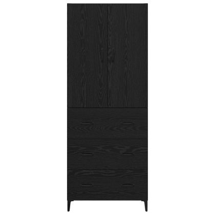 Висок шкаф Черния дъб 69,5 x 34 x 180 см Инженерно дърво