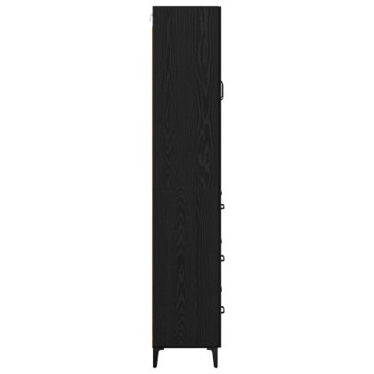 Висок шкаф Черния дъб 69,5 x 34 x 180 см Инженерно дърво