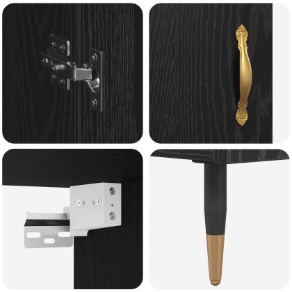 Висок шкаф Черния дъб 69,5 x 34 x 180 см Инженерно дърво