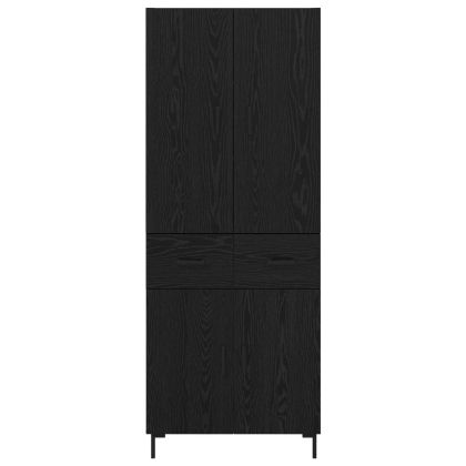 Висок шкаф Черния дъб 69,5 x 34 x 180 см Инженерно дърво