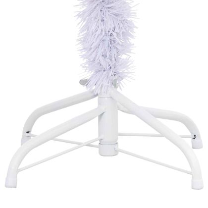 С изкуствено коледно дърво с поставка Бяло 120 cm PVC и Стомана