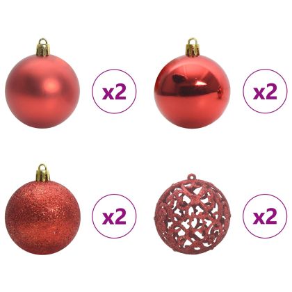 С изкуствено коледно дърво с поставка Бяло 150 cm PVC и Стомана