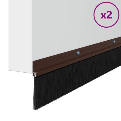 Запечатващи четки за врата с винтово закрепване 2 pcs Кафяво