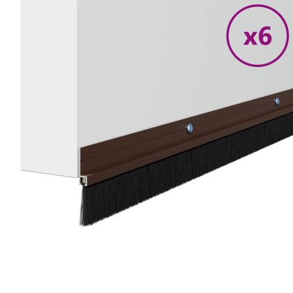 Запечатващи четки за врата с винтово закрепване 6 pcs Кафяво