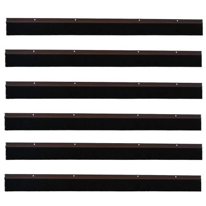 Запечатващи четки за врата с винтово закрепване 6 pcs Кафяво