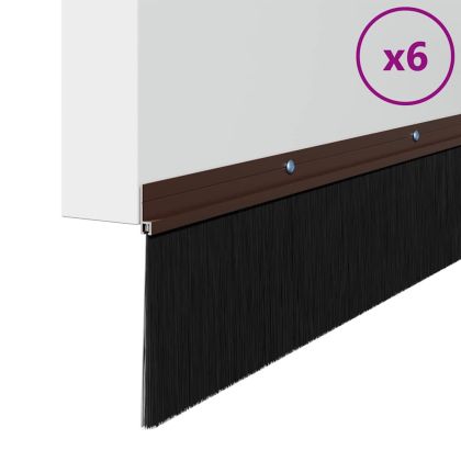 Запечатващи четки за врата с винтово закрепване 6 pcs Кафяво