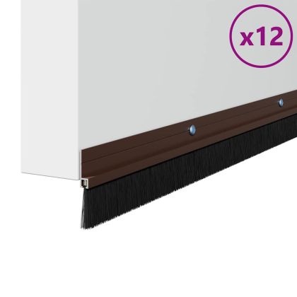 Запечатващи четки за врата с винтово закрепване 12 pcs Кафяво