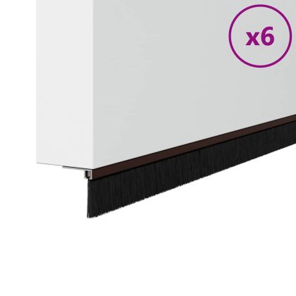 Запечатващи четки за врата с винтово закрепване 6 pcs Кафяво