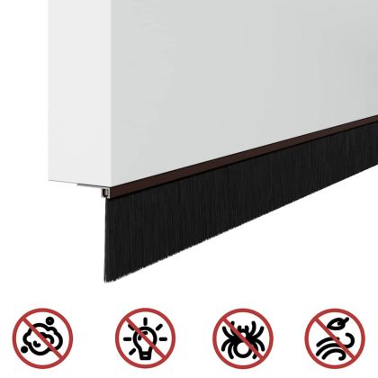 Запечатващи четки за врата с винтово закрепване 6 pcs Кафяво