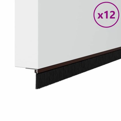 Запечатващи четки за врата с винтово закрепване 12 pcs Кафяво