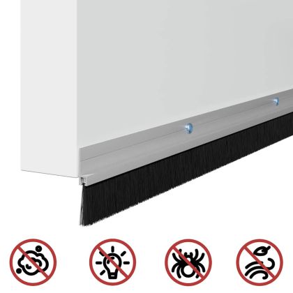 Запечатващи четки за врата с винтово закрепване 6 pcs Сребрист