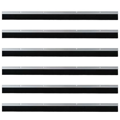 Запечатващи четки за врата с винтово закрепване 6 pcs Сребрист