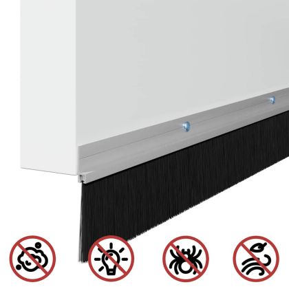 Запечатващи четки за врата с винтово закрепване 6 pcs Сребрист