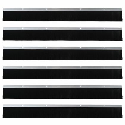 Запечатващи четки за врата с винтово закрепване 6 pcs Сребрист