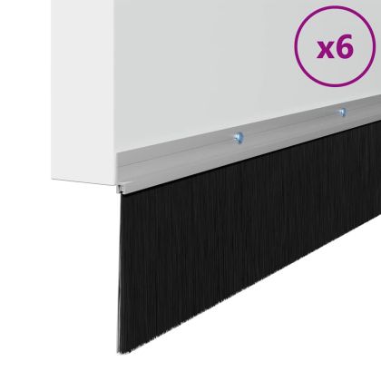 Запечатващи четки за врата с винтово закрепване 6 pcs Сребрист