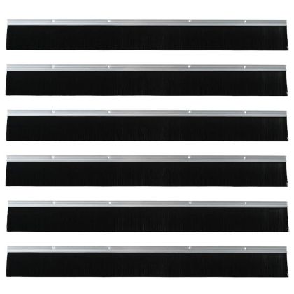 Запечатващи четки за врата с винтово закрепване 6 pcs Сребрист