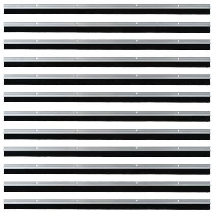 Запечатващи четки за врата с винтово закрепване 12 pcs Сребрист