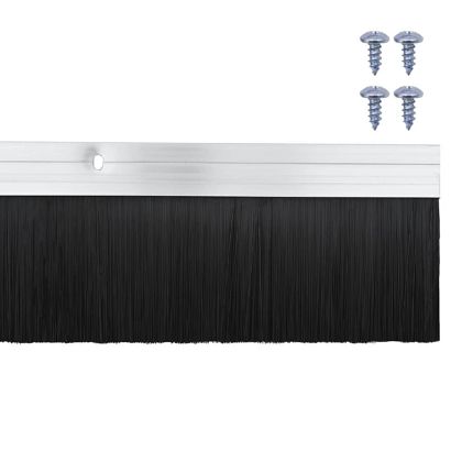 Запечатващи четки за врата с винтово закрепване 12 pcs Сребрист