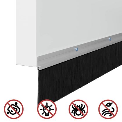 Запечатващи четки за врата с винтово закрепване 12 pcs Сребрист