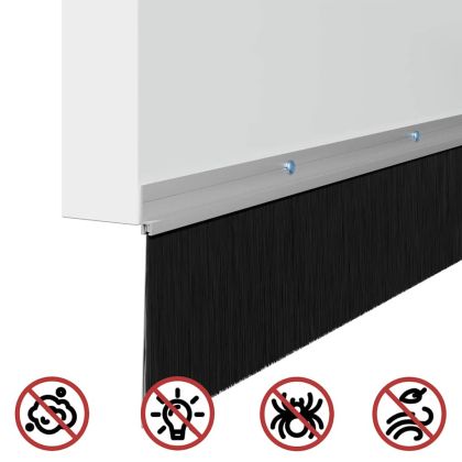 Запечатващи четки за врата с винтово закрепване 12 pcs Сребрист