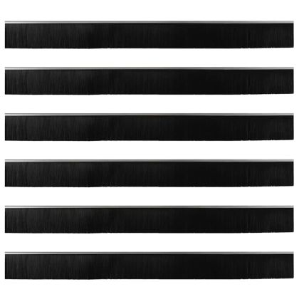 Запечатващи четки за врата с винтово закрепване 6 pcs Сребрист